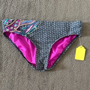 Title Nine Gray and Pink Bikini Bottom